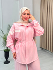 Br5570-Çizgili Spor Takım-Pembe