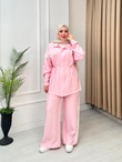 Br5570-Çizgili Spor Takım-Pembe