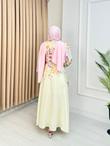 Bx6791-Fiyona Keten Elbise-Pembe