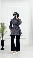 Dx1564-Etnik Desen Takım-Mavi