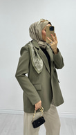 Dx2126-Şal Aksesuarlı Ceket-Haki