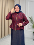 Dx2556-Ceketli İkili Elbise-Lacivert