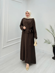 Dx2679-Lavien Elbise-Kahverengi
