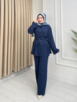 Dx3627-Çift Kemerli Takım-Lacivert
