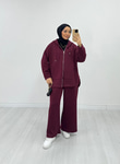 Ex0000-Kapüşonlu Takım-Bordo