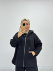 Ex0000-Kapüşonlu Takım-Siyah