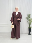 Fb5366-Safir Pantolon Takım-Mürdüm