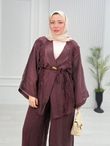 Fb5366-Safir Pantolon Takım-Mürdüm