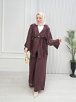 Fb5366-Safir Pantolon Takım-Mürdüm