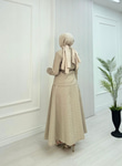 Fd3431-Kayra Etekli Takım-Bej