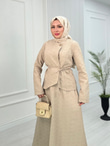 Fd3431-Kayra Etekli Takım-Bej