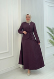 Fd3431-Kayra Etekli Takım-Mürdüm