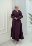 Fd3431-Kayra Etekli Takım-Mürdüm
