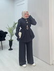 Fx5363-Ahu Vual Pantolonlu Takım-Lacivert