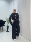Fx5363-Ahu Vual Pantolonlu Takım-Lacivert