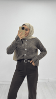 Fx7664-Düz Paça Jean-Kahverengi