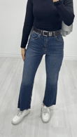 Fx7664-Düz Paça Jean-Lacivert