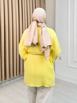 Gb0012-Müslin Kimono-Sarı
