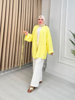 Gb0012-Müslin Kimono-Sarı