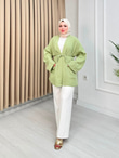 Gb0012-Müslin Kimono-Yeşil