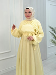 Gw2560-Lisa Vual Maxi Elbise-Sarı