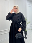 Gw2560-Lisa Vual Maxi Elbise-Siyah