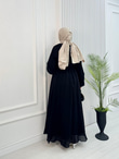 Gw2560-Lisa Vual Maxi Elbise-Siyah