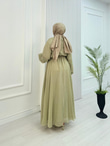 Gw2560-Lisa Vual Maxi Elbise-Yeşil