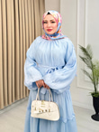 Gw5301-Soft Romance Elbise-Mavi