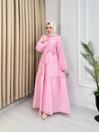 Gw5301-Soft Romance Elbise-Pembe