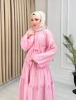 Gw5301-Soft Romance Elbise-Pembe