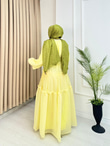 Gw5301-Soft Romance Elbise-Sarı