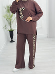Gx1079-Leopar Takım-Koyu Kahverengi