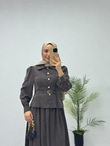 Gx1656-Melisa Takım-Koyu Kahverengi