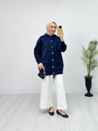 Gx5020-Peluş Hırka-Lacivert