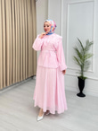 Gz4466-Asalet Etekli Takım-Pembe