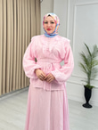 Gz4466-Asalet Etekli Takım-Pembe