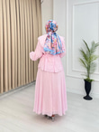 Gz4466-Asalet Etekli Takım-Pembe