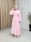 Gz4466-Asalet Etekli Takım-Pembe