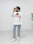 Hx3839-Basic Sweat-Beyaz