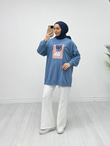 Hx3839-Basic Sweat-Mavi