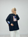 Hx3839-Basic Sweat-Siyah