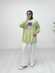 Hx3839-Basic Sweat-Yeşil