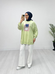Hx3839-Basic Sweat-Yeşil