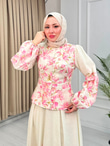 Hx4465-Lavinya Keten Takım-Pembe