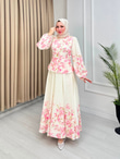 Hx4465-Lavinya Keten Takım-Pembe