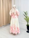 Hx4465-Lavinya Keten Takım-Pembe