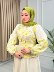 Hx4465-Lavinya Keten Takım-Sarı