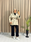Hx4632-Kısa Kaban-Krem