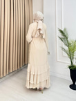 Hx5299-Deluxe Abaya-Bej